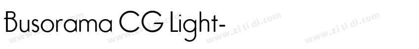 Busorama CG Light字体转换